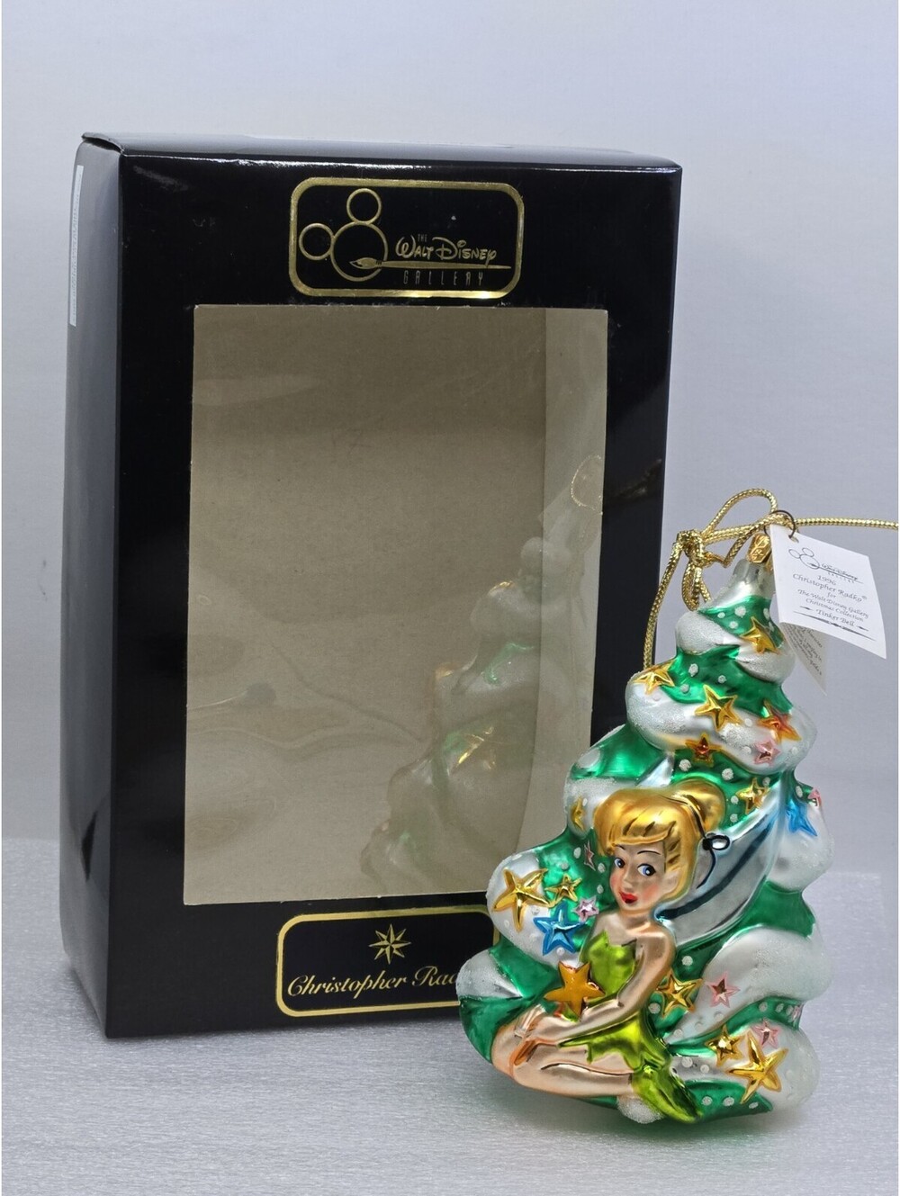1996 Christopher Radko Disney Tinker Bell Glass Christmas Ornament w/Box